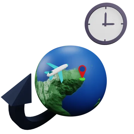 Temps de voyage  3D Icon