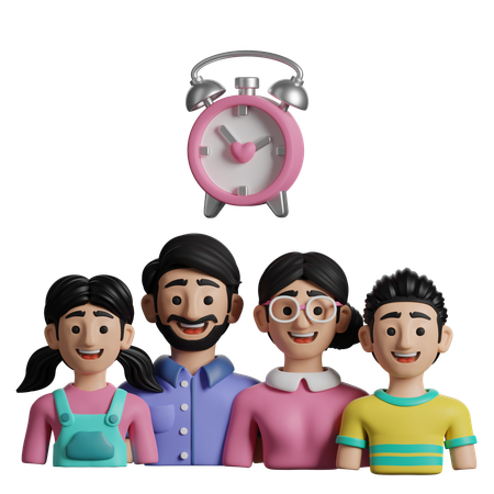 Du temps en famille  3D Icon