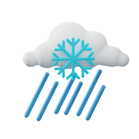 Temps enneigé  3D Icon
