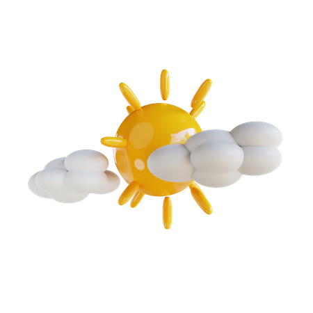 Temps ensoleillé  3D Icon