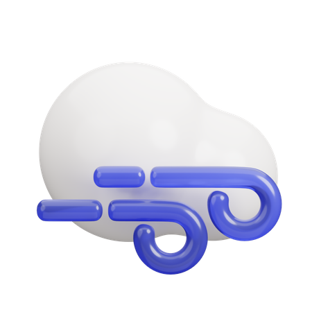 Temps venteux  3D Icon