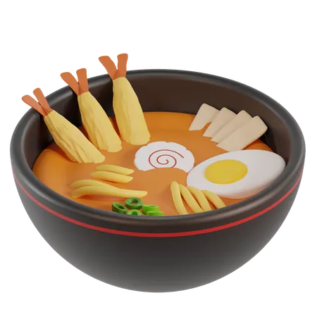Macarrão tempura ramen  3D Icon