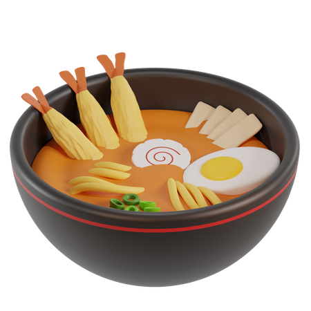 Tempura Ramen Nudeln  3D Icon