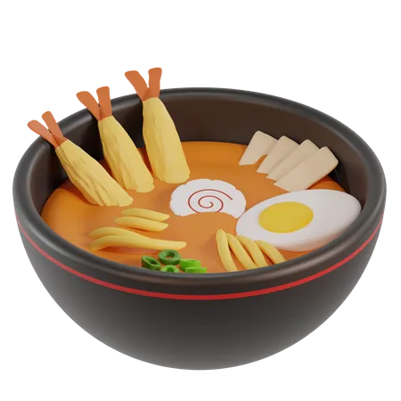 Tempura Ramen Nudeln  3D Icon