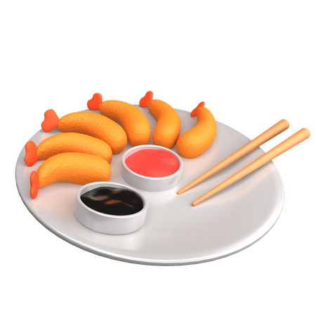 Tempura Shrimp  3D Icon