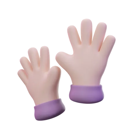 Ten Finger Hand Gesture  3D Icon