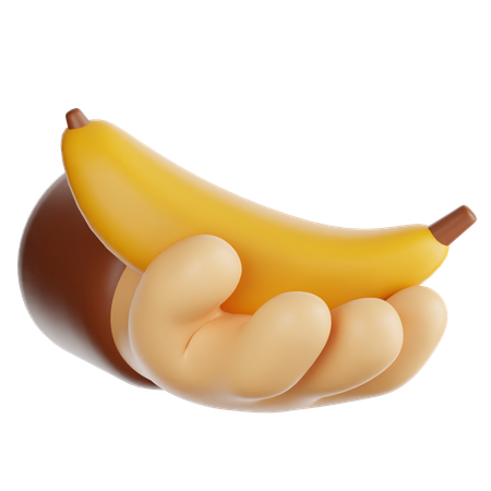 Tenir une banane  3D Icon