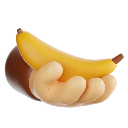 Tenir une banane  3D Icon