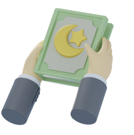 Tenant le Coran  3D Icon
