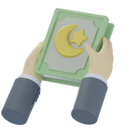 Tenant le Coran  3D Icon