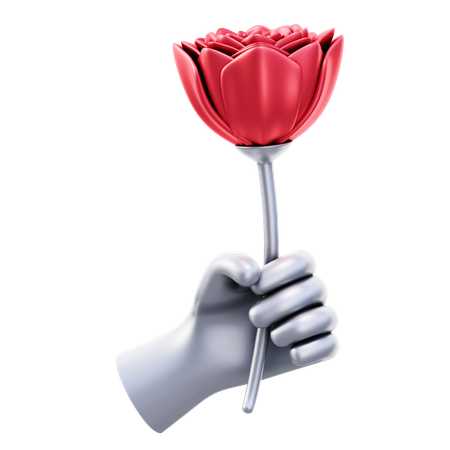 Tenant des fleurs  3D Icon