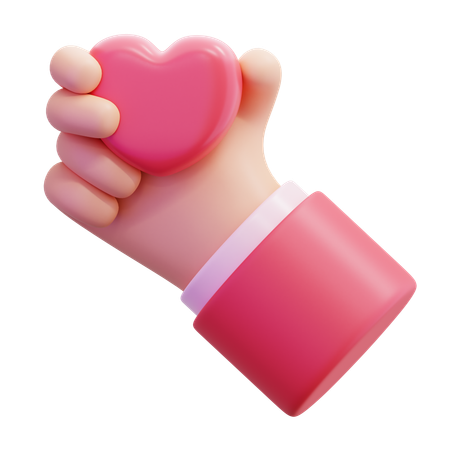 Tenant le coeur  3D Icon