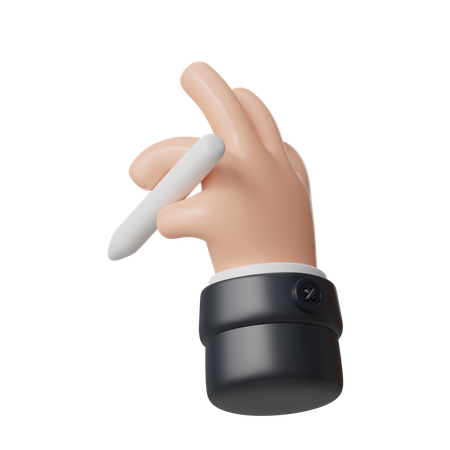 Tenir le geste de la main au crayon  3D Icon