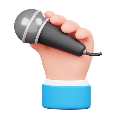 Tenir le geste de la main du microphone  3D Icon