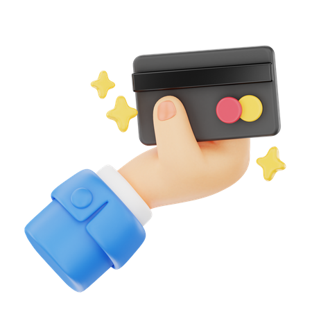 Tenir le geste de la main de la carte de crédit  3D Icon