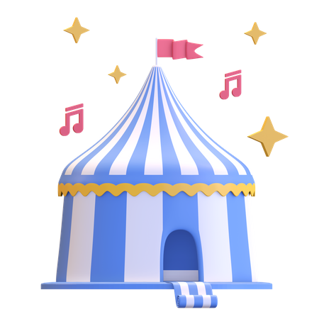 Tenda de circo  3D Illustration