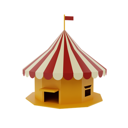 Tenda circular  3D Icon