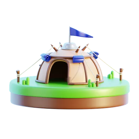 Tenda Medieval  3D Icon