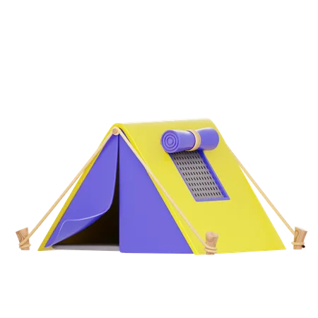 Tenda roxa  3D Icon