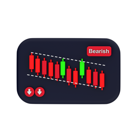 Tendance baissière  3D Icon