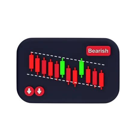 Tendance baissière  3D Icon