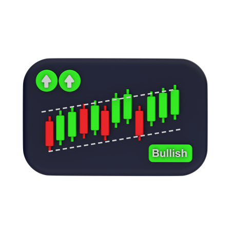 Tendance haussière  3D Icon