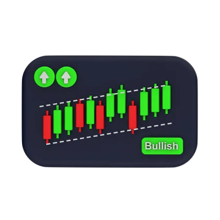 Tendance haussière  3D Icon