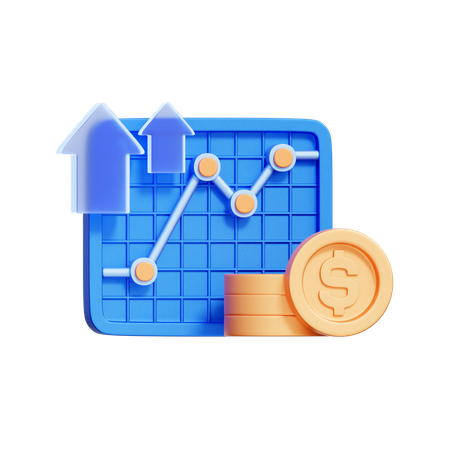 Tendencia alcista del mercado financiero  3D Icon