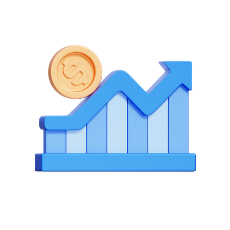 Tendência de alta do mercado  3D Icon