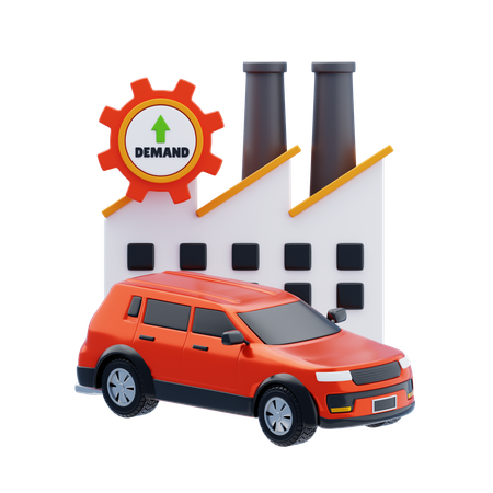 Tendências da indústria automotiva  3D Icon
