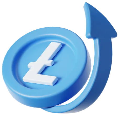 Tendências de litecoin  3D Icon