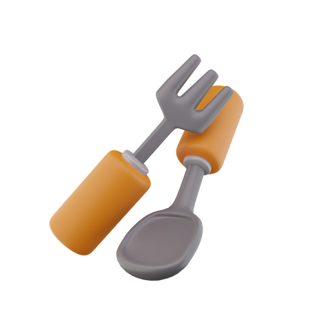 Tenedor cuchara  3D Icon