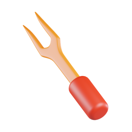 Tenedor de parrilla  3D Icon