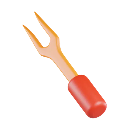 Tenedor de parrilla  3D Icon