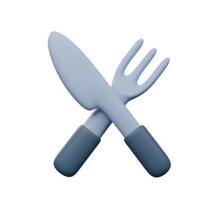 Tenedor y cuchillo  3D Icon