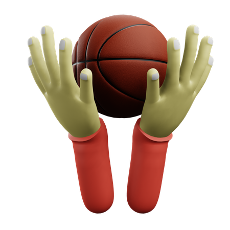 Sosteniendo baloncesto  3D Icon