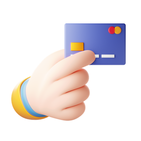 Sosteniendo la tarjeta de crédito  3D Icon