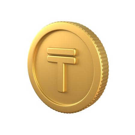 Moneda de oro tenge  3D Icon