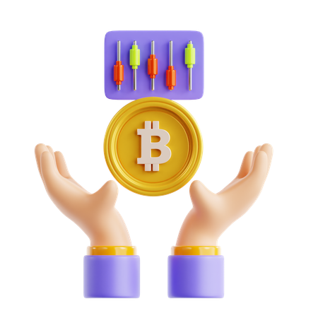 Détenir des bitcoins  3D Icon