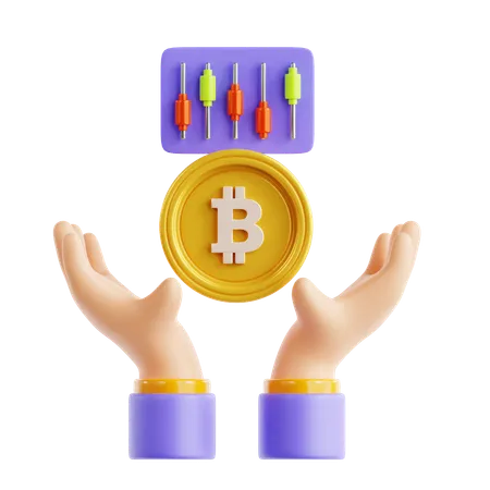 Détenir des bitcoins  3D Icon