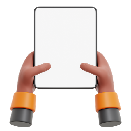 Tenir le geste de la main de la tablette  3D Icon
