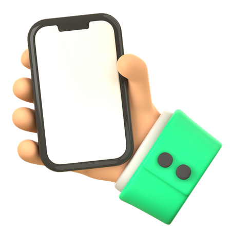 Tenir le geste de la main du téléphone portable  3D Icon