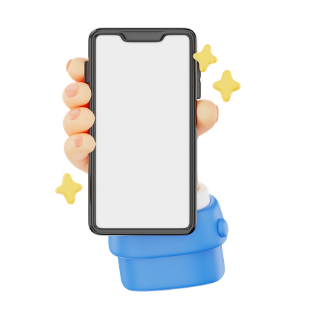 Tenir un geste de la main d'un téléphone intelligent  3D Icon