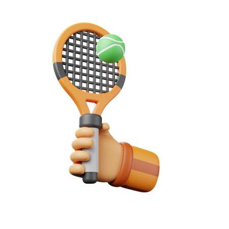 Tenis de mano  3D Illustration