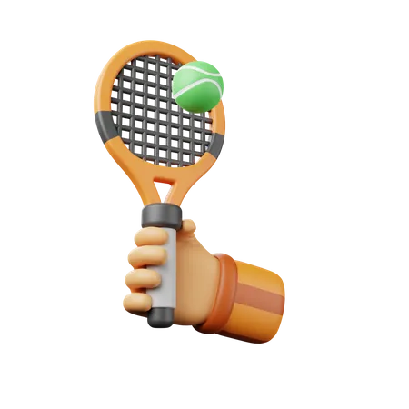 Tenis de mano  3D Illustration