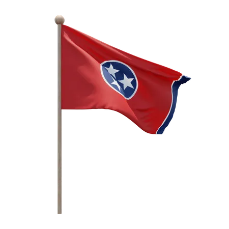 Tennessee Fahnenmast  3D Flag