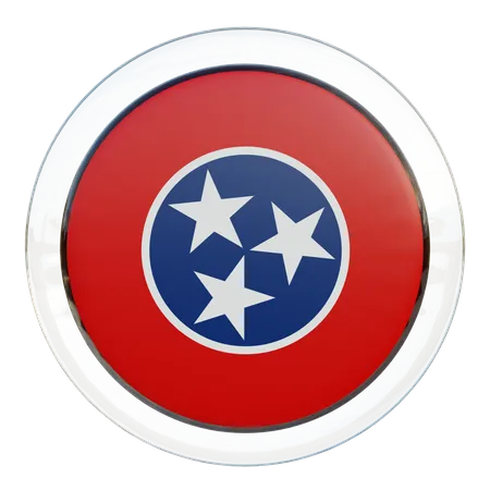 Tennessee Round Flag  3D Icon