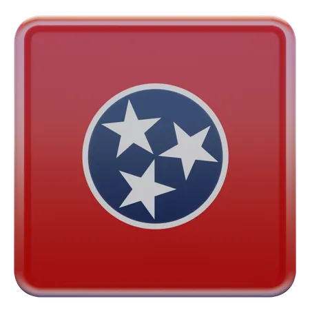 Tennessee Square Flag  3D Icon