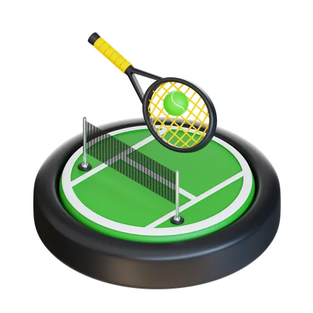 3 D Tennis Illustration 3D Icon