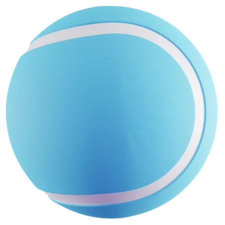 3 D Illustration Of Blue Tennis Ball 3D Icon